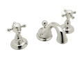 Rohl A1408XMPN-2 Viaggio C-Spout Widespread Bathroom Faucet with Cross Handles - Polished Nickel