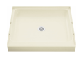 Sterling® 72101100-96 Ensemble® Shower Receptor, Biscuit, Center Drain, 36-1/4 in L x 34 in W x 5-1/2 in D