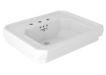 ROHL U.2933WH Deco 25" x 21" Single Hole Lavatory Sink - White