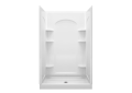 Sterling® 72220100-0 3-Piece Shower Stall, Ensemble®, 48-1/4 in L x 35-1/4 in W x 77 in H, Solid Vikrell®, High Gloss White