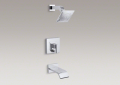 Kohler® T14664-4-CP Bath/Shower Trim Set, 2.5 gpm Shower, Polished Chrome