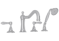 Rohl® A1404LMAPC Acqui Tub Filler, 1.8 gpm Flow Rate, Polished Chrome, Traditional Function
