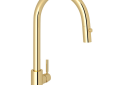 Rohl U.4044ULB-2 Holborn Pulldown Kitchen Faucet - Unlacquered Brass