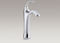 Kohler 10217-4-CP Tall Single-Control Lavatory Faucet, Sculpted Lever Handle