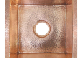 Native Trails CPS434 Cantina Bar and Prep Sink, Polished Copper, Square Shape, 13 in L x 13 in W Bowl x 7 in D Bowl, 15 in L x 15 in W x 7-1/2 in H, Undermount Mounting