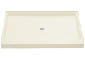 Sterling® 72131100-96 Ensemble® Shower Receptor, Biscuit, Center Drain, 60-1/4 in L x 34 in W x 5-1/2 in D