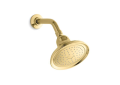 Kohler® 10391-AK-PB Single Function Shower Head With Katalyst® Air-Induction Spray, Devonshire®, 2.5 gpm Minimum, 1 Spray, Wall Mount