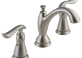 DELTA® 3594-SSMPU-DST Linden™ Widespread Lavatory Faucet, Commercial, 1.5 gpm Flow Rate, 3-3/4 in H Spout, 4 to 16 in Center, Stainless Steel, 2 Handles, Pop-Up Drain, Domestic