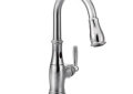 Moen® 7185EC Brantford™ Kitchen Faucet, 1.5 gpm Flow Rate, Polished Chrome, 1 Handles, 1/3 Faucet Holes, Function: Traditional, Domestic