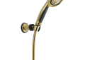 DELTA® 59515-PB Premium Wall Mount Hand Shower, 5 Shower Head, 2.5 gpm Flow Rate, 60 to 82 in L Hose, 1/2 in Female Connection, Brilliance® Polished Brass, Import
