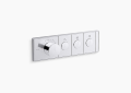 Kohler K-26347-9-CP Anthem(TM) Three-Outlet Recessed Mechanical Thermostatic Valve Control - Polished Chrome