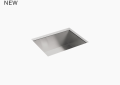Sterling® 20023-NA Ludington® Medium Kitchen Sink With SilentShield® Technology, Satin, Rectangle Shape, 22-1/4 in L x 16-9/16 in W Bowl x 9-3/16 in D Bowl, 24 in L x 18-5/16 in W x 9-7/16 in H, Undermount Mounting, 18 ga Stainless Steel