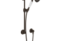 ROHL 1300ETCB Handshower Set With 22" Slide Bar & Single Function Handshower - Tuscan Brass