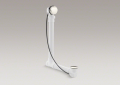 Kohler® 7213-SN Cable Bath Drain With PVC Tubing, 19-3/4 in H x 3 in W, Metal, Vibrant® Polished Nickel