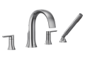 Moen® TS984 TS984 Doux™ Tub Faucet, 1.75 gpm Flow Rate, 10 in Center, Chrome, 2 Handles, Function: Traditional, Yes, Domestic