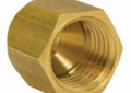 Jones Stephens™ PlumBest™ LTConnections™ F40021 Style 40 Tube Cap, 1/2 in Nominal, Flare, Brass