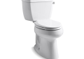 Kohler® 3658-RA-0 2-Piece Toilet, Highline® Classic Comfort Height®, Elongated Bowl, 16-1/2 in H Rim, 12 in Rough-In, 1.28 gpf, White