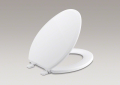 Kohler® 4694-0 Ridgewood® Toilet Seat, Elongated Bowl, Closed Front, Wood, White