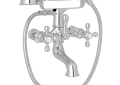 ROHL AKIT1901NXMPN Palladian Exposed Floor Mount Tub Filler with Handshower & Floor Pillar Legs or Supply Unions - Polished Nickel