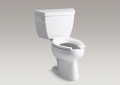Kohler® 3505-0 2-Piece Toilet, Wellworth® Classic, Elongated Bowl, 15-1/2 in H Rim, 12 in Rough-In, 1.6 gpf, White