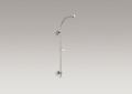 Kohler® 45209-SN HydroRail® Arched Bath/Shower Column, 17-15/16 in L Shower Arm, Wall Mount Installation