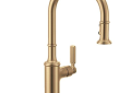 Moen® 7770BZG 7770 Smyth™ Flexible Faucet, 1.5 gpm Flow Rate, Bronzed Gold, 1 Handles, 3 Faucet Holes, Function: Traditional, Domestic