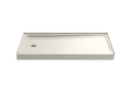 Sterling® 72181110-96 Ensemble® Shower Base, Biscuit, Left Drain, 60 in L x 32 in W x 4-1/2 in D