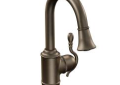 Moen® S6208ORB Pull-Down Prep Faucet, Woodmere®, Oil Rubbed Bronze, 1 Handle, 1.5 gpm