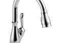 DELTA® 9178-DST Leland® Kitchen Faucet, 1.8 gpm Flow Rate, Polished Chrome, 1 Handles, 1/3 Faucet Holes, Function: Traditional, Domestic, Commercial