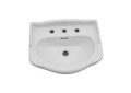 Barclay B/3-848WH Stanford™ 660 Lavatory Basin Only, Rectangle Shape, 8 in Faucet Hole Spacing, 26 in W x 20-1/2 in D, Wall Mount, Vitreous China, White, Import