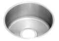 Elkay® ELUH16FB Lustertone™ Classic Kitchen Sink, 16 in L x 16 in W Bowl x 8 in D Bowl, 18-3/8 in L x 18-3/8 in W x 8 in H, Undermount Mounting, 18 ga 304 Stainless Steel