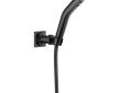 DELTA® 55799-BL Wall Mount Hand Shower, 3-Function Shower Head, 1.75 gpm Flow Rate, 60 to 82 in L Hose, 1/2 in Connection, Matte Black, Import