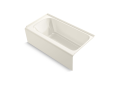 Kohler® 25831-RA-96 Avec™ Bathtub, Soaker, 60 in L x 32 in W, Right Drain, Biscuit