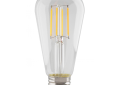 SATCO® S8554 Dimmable Filament LED Lamp, 6 W, 60 W Incandescent Equivalent, E26 Medium LED Lamp, ST19 Shape, 500 Lumens