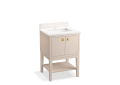 Kohler(R) K-35024-LWG Seagrove(R) by Studio McGee 24" Bathroom Vanity Cabinet with Sink and Quartz Top - Light Clay