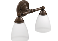 Moen® YB2262ORB 2-Globe Bath Light, Brantford™, 120 VAC, Oil Rubbed Bronze, Import