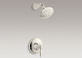 Kohler T313-4M-SN Rite-Temp(R) Pressure-Balancing Shower Faucet, Lever Handle