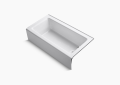 Kohler® 876-0 Bellwether® Bathtub With Integral Apron, Soaking Hydrotherapy, Rectangular Shape, 60 in L x 32 in W, Right Drain, White