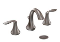 Moen® T6420ORB Eva® Widespread Bathroom Faucet, 1.5 gpm Flow Rate, 4 in H Spout, 8 to 16 in Center, Oil Rubbed Bronze, 2 Handles, Pop-Up Drain, Domestic