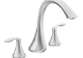 Moen® T943 T943 Eva® Tub Faucet, 10 in Center, Chrome, 2 Handles, Function: Traditional, No, Domestic