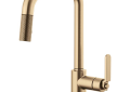 Brizo® 63054LF-GL Litze™ Pull-Down Kitchen Faucet, 1.8 gpm Flow Rate, Luxe Gold, 1 Handles, 1 Faucet Holes, Function: Traditional