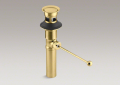 Kohler® 7114-A-PB Exposed Premier Pop-Up Drain, 1-1/4 in Nominal, 2-1/8 in, 17 ga Solid Brass Drain