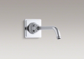 Kohler® 13136-CP Wall Mount Shower Arm and Flange, Pinstripe®, 10-5/8 in L x 3-15/16 in W Arm, 1/2 in NPT