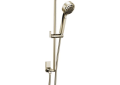 Brizo® 88798-PN Levoir™ Multi-Function Hand Shower With 23-25/32 in L Slide Bar, 3-15/16 in Dia, 1.75 gpm Flow Rate, 60 to 82 in L Hose, 1/2-14 NPSM Connection, Polished Nickel, Import