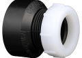 Charlotte ABS 00104P 0600 Trap Female Adapter With Washer and Plastic Nut, 1-1/2 x 1-1/4 in Nominal, SCH 40/STD, ABS