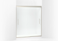 Sterling 547808-59N-G05 Finesse(TM) Peak(R) Frameless Sliding Shower Door 56-5/8"-59-5/8" W x 70-1/16" H - Nickel