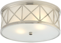 Visual Comfort SK 4011PN FG Suzanne Kasler Montpelier 3 Light 16 inch Polished Nickel Flush Mount Ceiling Light