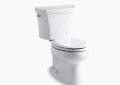 Kohler® 3988-0 2-Piece Toilet, Wellworth®, Elongated Bowl, 14-1/2 in H Rim, 12 in Rough-In, 1.1/1.6 gpf, White
