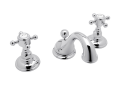 Rohl® A1408XMAPC-2 Widespread Lavatory Faucet, 1.2 gpm Flow Rate, 3-5/16 in H Spout, 15-3/4 in Center, Polished Chrome, 2 Handles, Pop-Up Drain