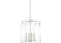 Crystorama 8874-PN Drake 4 Light Chandelier - Polished Nickel